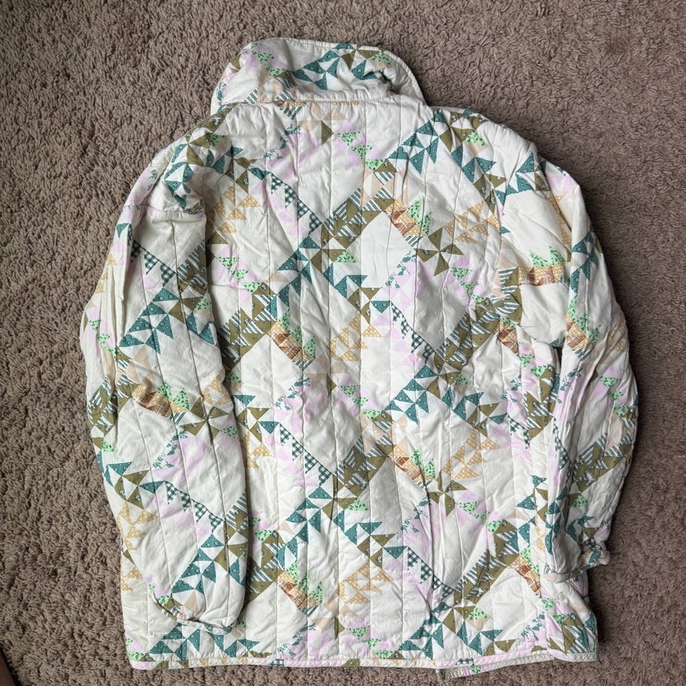 Universal Thread Quilted Jacket Patchwork Print S… - image 5